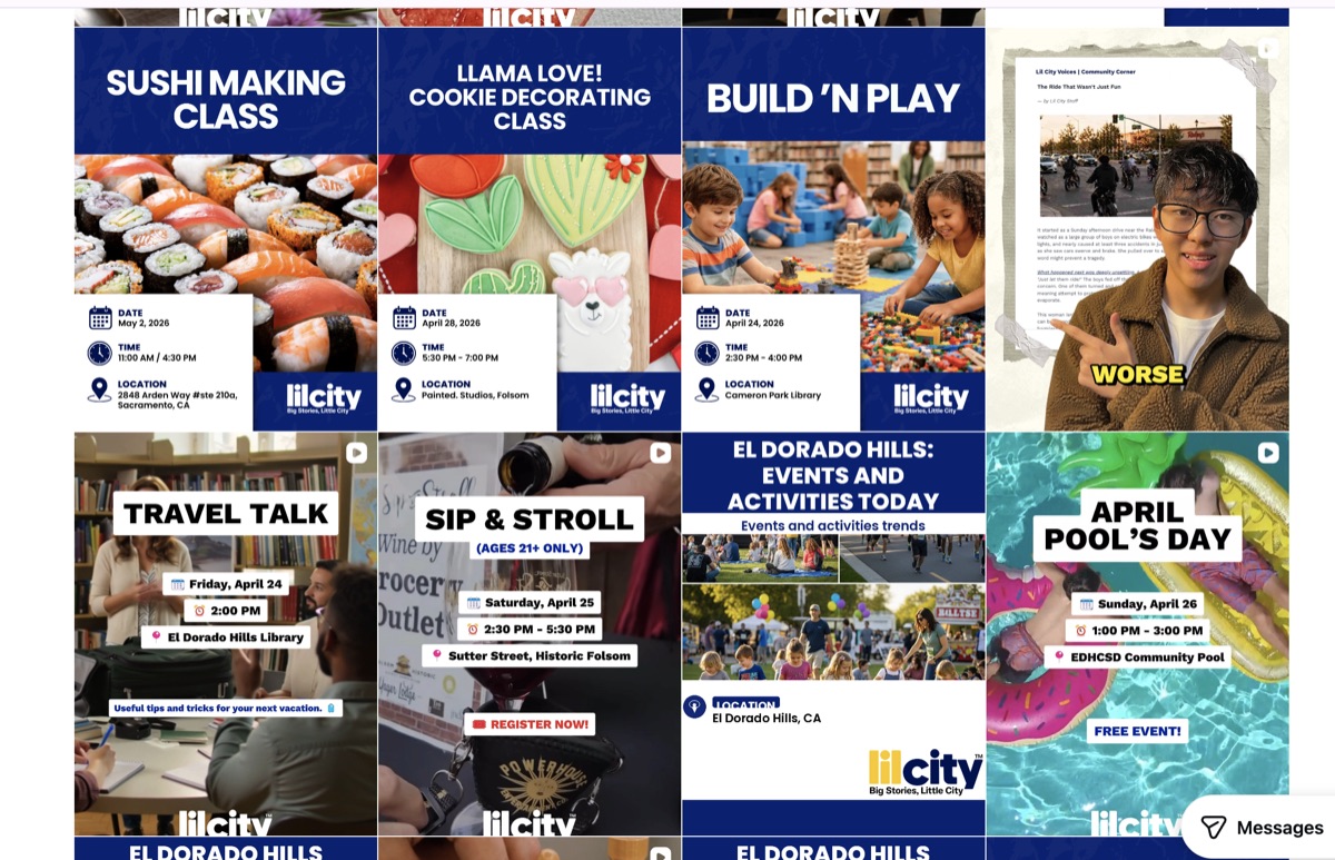Lil City Instagram grid examples